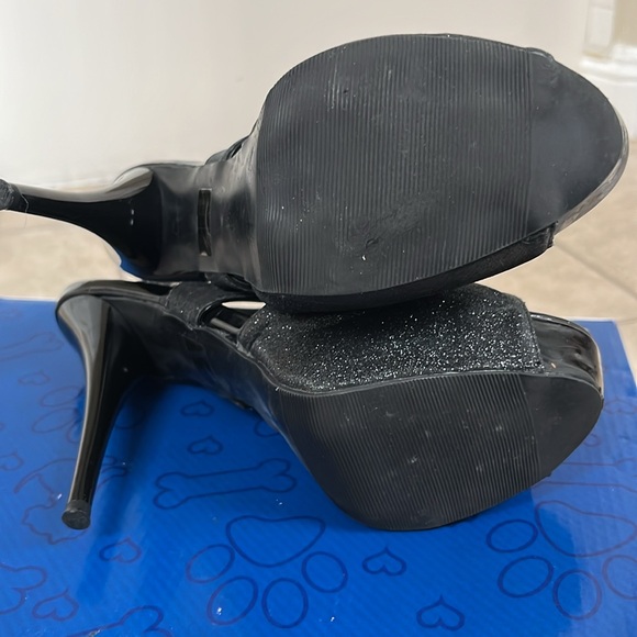 Olsenboye Black sparkling platform heels size 8.5 - Picture 8 of 10